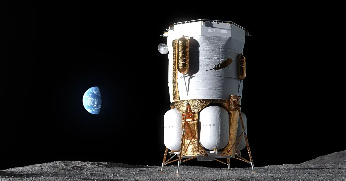 Απεικόνιση του Blue Moon της Blue Origin για την αποστολή Artemis V της NASA